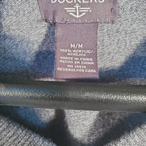 Mens Gray Dockers Pulloever Sweater - Picture 3 of 4